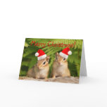 Merry Christmas! Santa Chipmunks Card