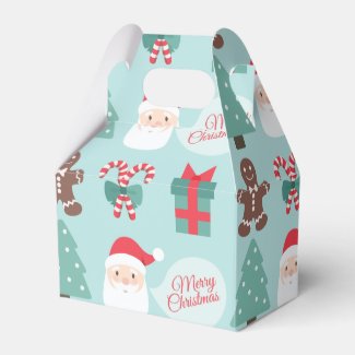 Merry Christmas Santa Gable Favor Box