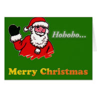 Merry Christmas,Santa Greeting Card