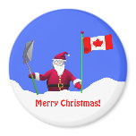 Merry Christmas Santa in Canada magnets