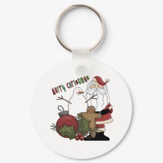 Merry Christmas Santa keychain