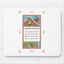 Merry Christmas Santa on the Chimney Mousepad