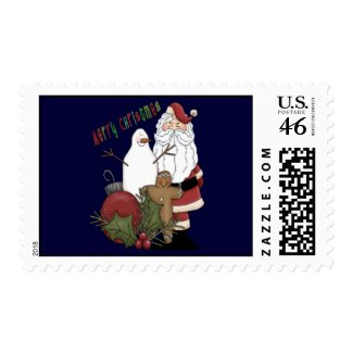 Merry Christmas Santa stamp
