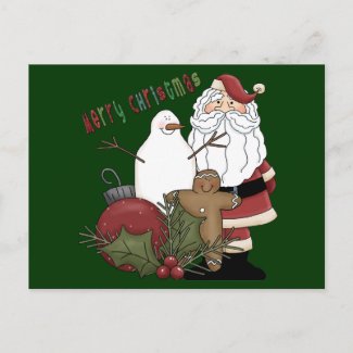 Merry Christmas Santa postcard
