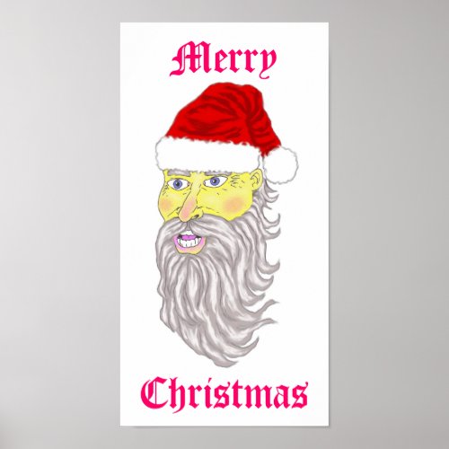Merry Christmas Santa Poster print