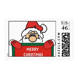 Santa Merry Christmas stamp