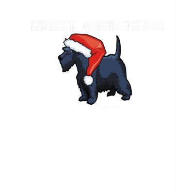 Merry Christmas Scottie Dog T-Shirt by rosewood_designs