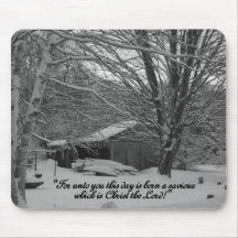 Merry Christmas,  scripture greeting Mousepads