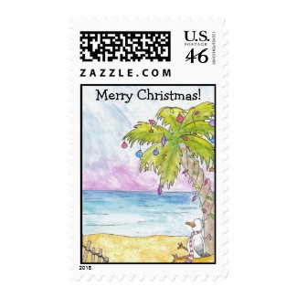 Merry Christmas Seagull Stamp stamp