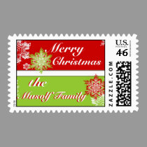 Merry Christmas Season Holiday Famliy Stamp stamps