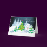 Merry Christmas Serene Goats Night Time