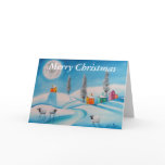 Merry Christmas sheep moon Greeting Card