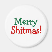 Merry Christmas Shitmas Fridge Magnets