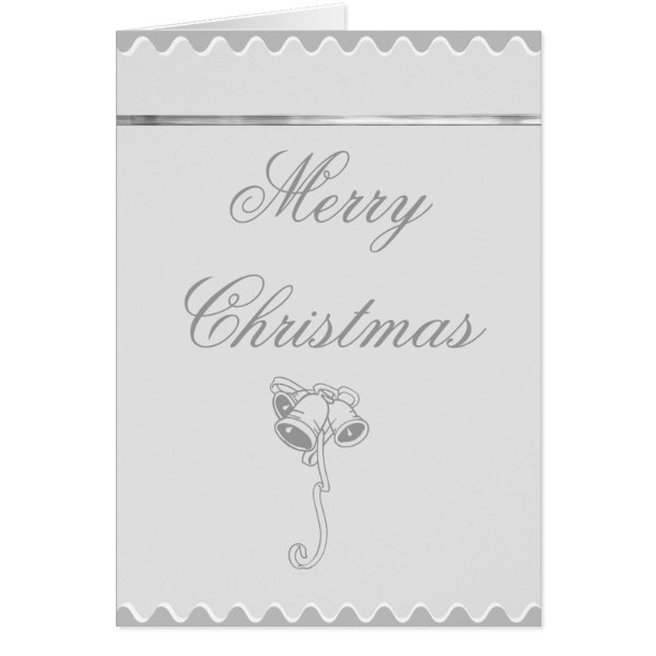 Merry Christmas Silver Bells Greeting Card