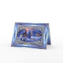 Merry Christmas Silver Christmas Scene Greetng Crd cards