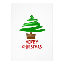 Merry Christmas Simple Tree Invites