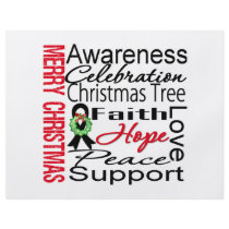 Merry Christmas Skin Cancer Ribbon Collage flyers