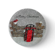 Merry Christmas Sled Button button