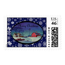 Merry Christmas Sleighride On The Farm Stamp