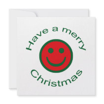 Merry Christmas Smiley invitations by Ladiebug Merry Christmas Smiley invitations