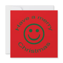 Merry Christmas Smiley invitations by Ladiebug Merry Christmas Smiley invitations