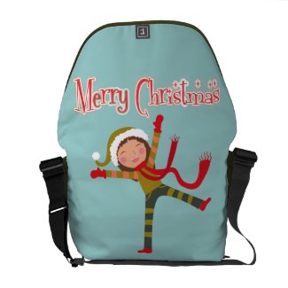 Merry Christmas Snow Angel Girl Courier Bags