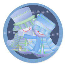 Merry Christmas Snow Couple stickers by Ricaso_Greetings Merry Christmas Snow Couple stickers