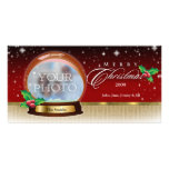 Merry Christmas Snow Globe Customizable 6 Picture Card