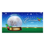 Merry Christmas Snow Globe Customizable 8 Photo Card Template