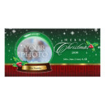 Merry Christmas Snow Globe Customizable Photo Card