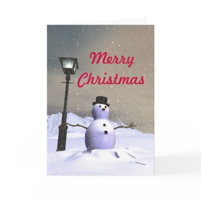 Merry Christmas Snow man Card by MDKgraphics