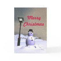 Merry Christmas Snow man Card by MDKgraphics Merry Christmas Snow man Card