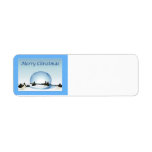 Merry Christmas Snow Scene Return Address Labels
