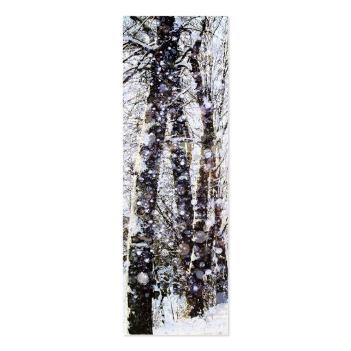 Merry Christmas Snow Trees Bookmark Card Business Cards (front side)