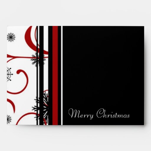 Merry Christmas Snowflake Envelopes