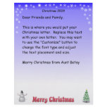 Merry Christmas Snowflake letter letterhead