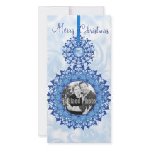 Merry Christmas Snowflake Ornaments Template photo cards