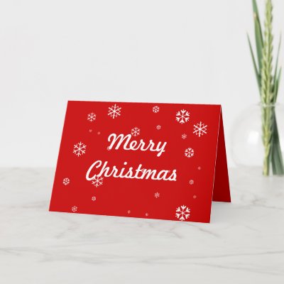 Merry Christmas Snowflakes cards