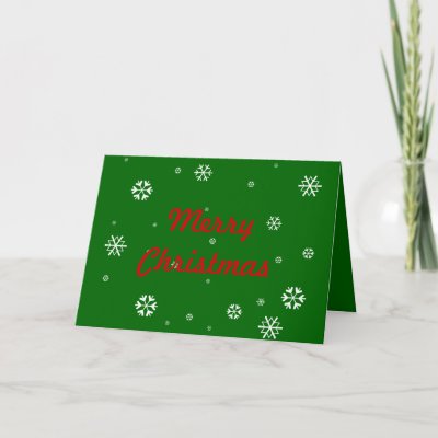 Merry Christmas Snowflakes cards