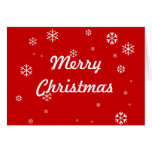 Merry Christmas Snowflakes Greeting Card