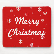 Merry Christmas Snowflakes mousepads