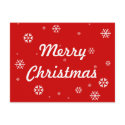 Merry Christmas Snowflakes postcards