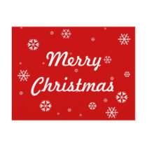 Merry Christmas Snowflakes postcards