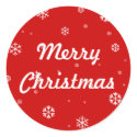 Merry Christmas Snowflakes stickers