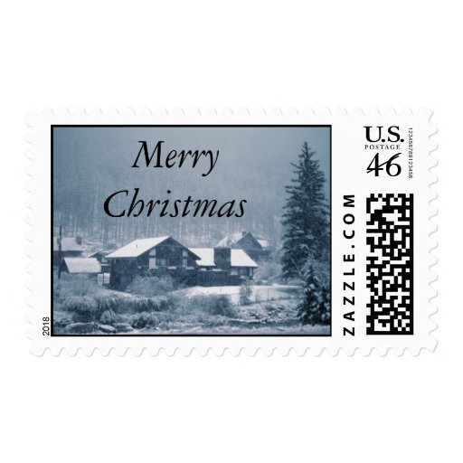 Merry Christmas Snowing In Aspen Stamps