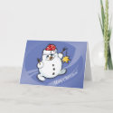 Merry Christmas Snowman card card