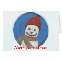 Merry Christmas Snowman Card by Julia Hanna cards