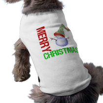 Merry Christmas Snowman pet clothing by giftsforawareness Merry Christmas Snowman pet clothing
