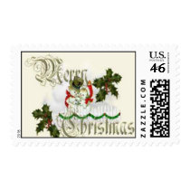 Merry Christmas Snowman & Snowwoman Stamp