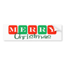 Merry Christmas (Squares) bumper stickers by LushLaundry Merry Christmas (Squares) bumper stickers